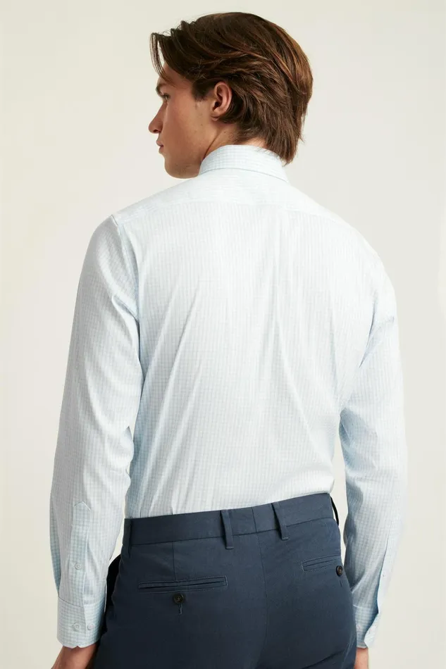Men Business Casual Shirts Bonobos Jetsetter Stretch Dress Shirt Blue Enzo Plaid