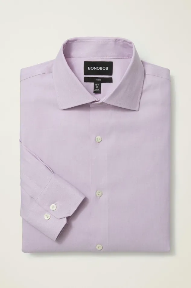 Men Business Casual Shirts Bonobos Jetsetter Stretch Dress Shirt Lavender Texture