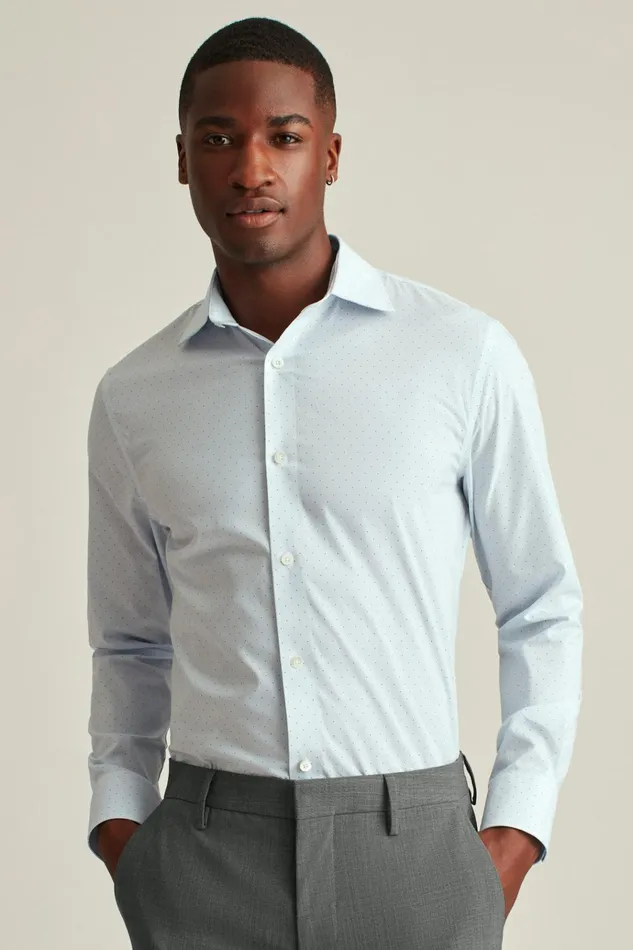 Men Business Casual Shirts Bonobos Jetsetter Stretch Dress Shirt Navy High Bridge Dot