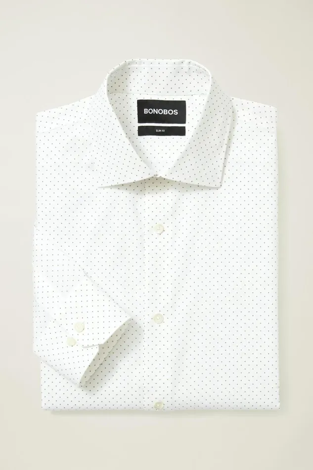 Men Business Casual Shirts Bonobos Jetsetter Stretch Dress Shirt Olive Dot