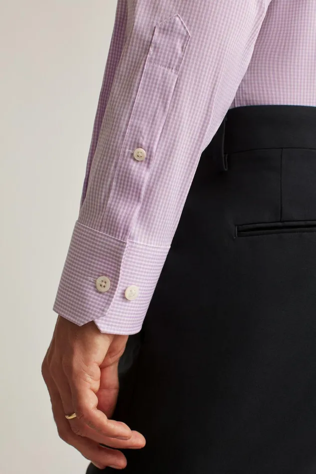 Men Business Casual Shirts Bonobos Jetsetter Stretch Dress Shirt Purple Mini Gingham