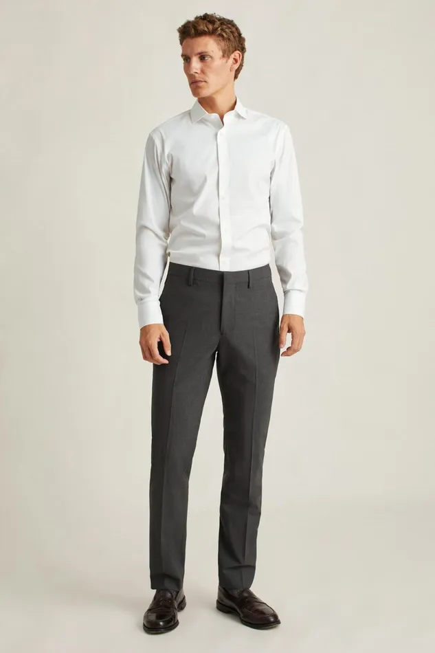 Men Business Casual Shirts Bonobos Jetsetter Stretch Dress Shirt Solid White