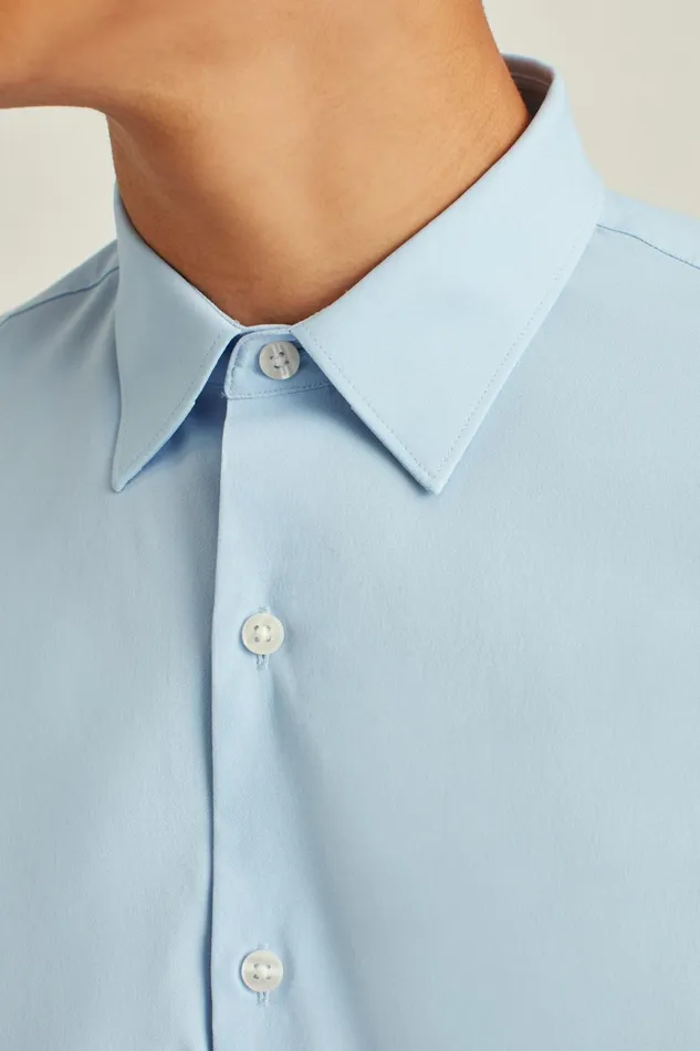 Men Business Casual Shirts Bonobos Tech Button Down Shirt Light Blue