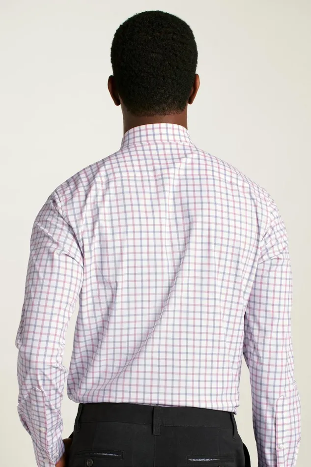 Men Business Casual Shirts Bonobos Tech Button Down Shirt Navy Red Graton Check