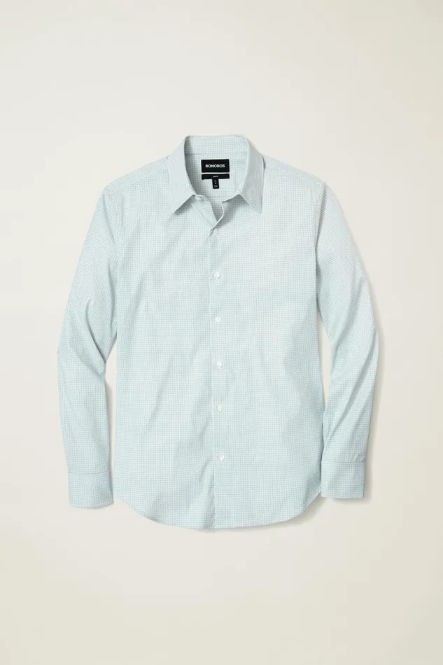 Men Business Casual Shirts Bonobos Tech Button Down Shirt Olive Grey Plaid