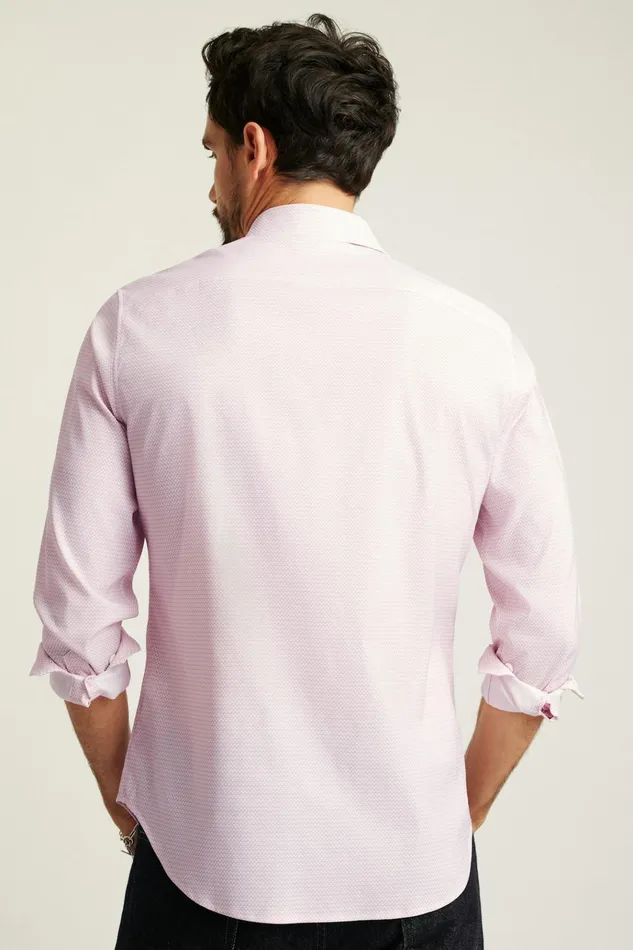Men Business Casual Shirts Bonobos Tech Button Down Shirt Pink Astor Geo