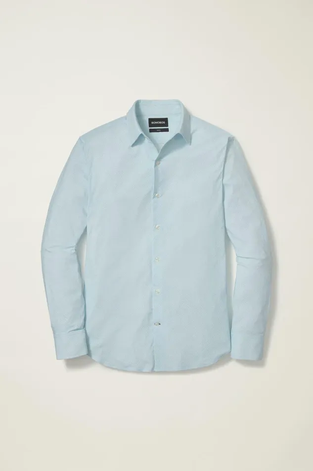 Men Business Casual Shirts Bonobos Tech Button Down Shirt Spun Sugar Geo