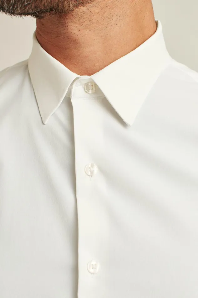 Men Business Casual Shirts Bonobos Tech Button Down Shirt White