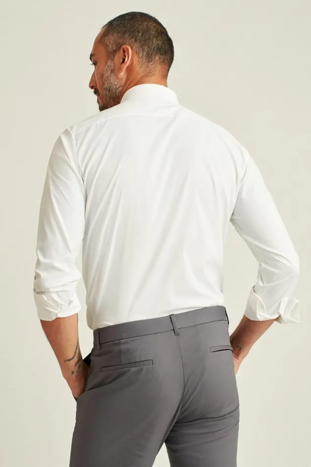 Men Business Casual Shirts Bonobos Tech Button Down Shirt White