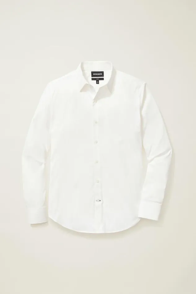 Men Business Casual Shirts Bonobos Tech Button Down Shirt White