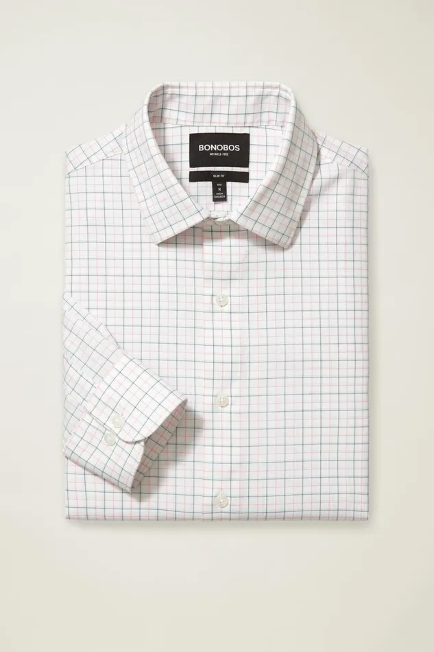 Men Business Casual Shirts Bonobos The Desk To Dinner Shirt Blue Orchid Plaid