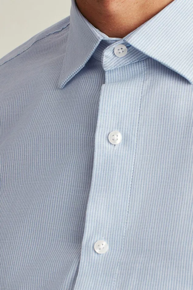 Men Business Casual Shirts Bonobos The Desk To Dinner Shirt Capri Blue Stripe