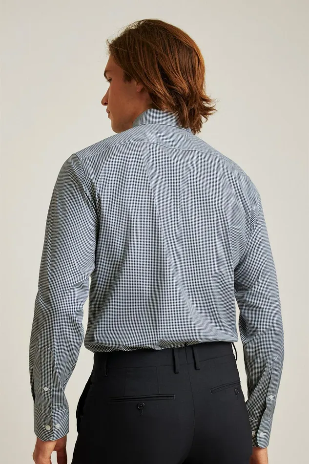 Men Business Casual Shirts Bonobos Weekday Warrior Dress Shirt Navy Perrytown Check