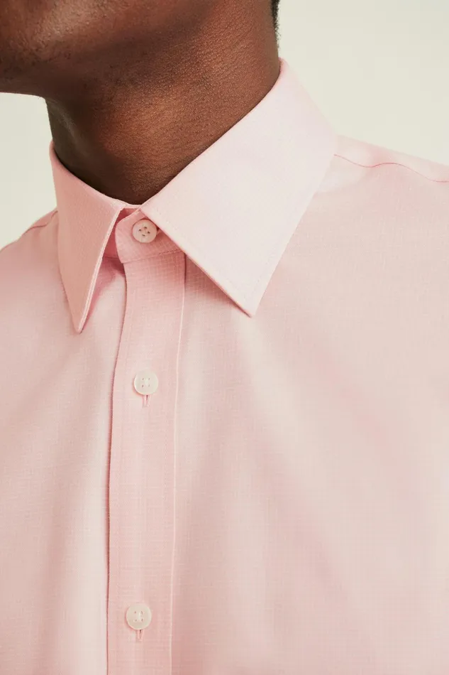Men Business Casual Shirts Bonobos Weekday Warrior Dress Shirt Pink Micro Graph Check