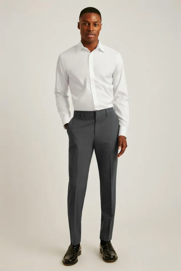 Men Business Casual Shirts Bonobos Weekday Warrior Dress Shirt Solid White