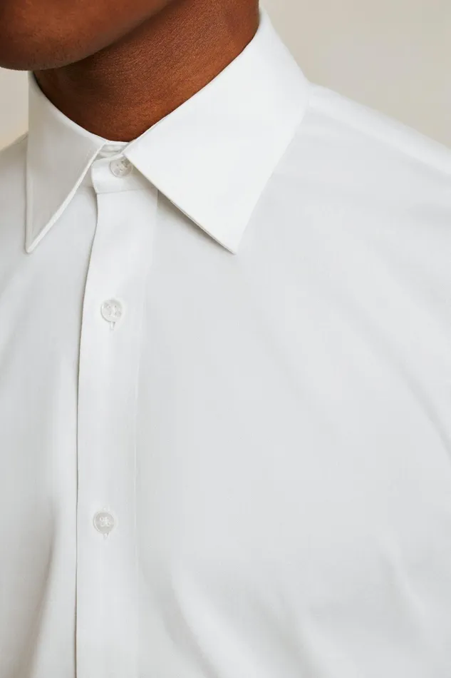 Men Business Casual Shirts Bonobos Weekday Warrior Dress Shirt Solid White