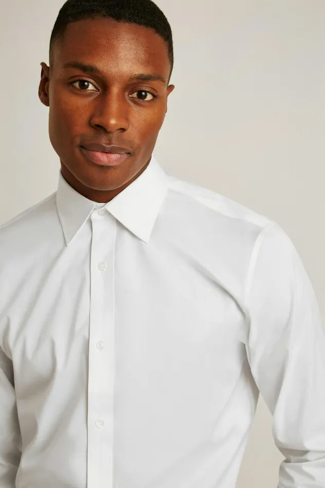 Men Business Casual Shirts Bonobos Weekday Warrior Dress Shirt Solid White