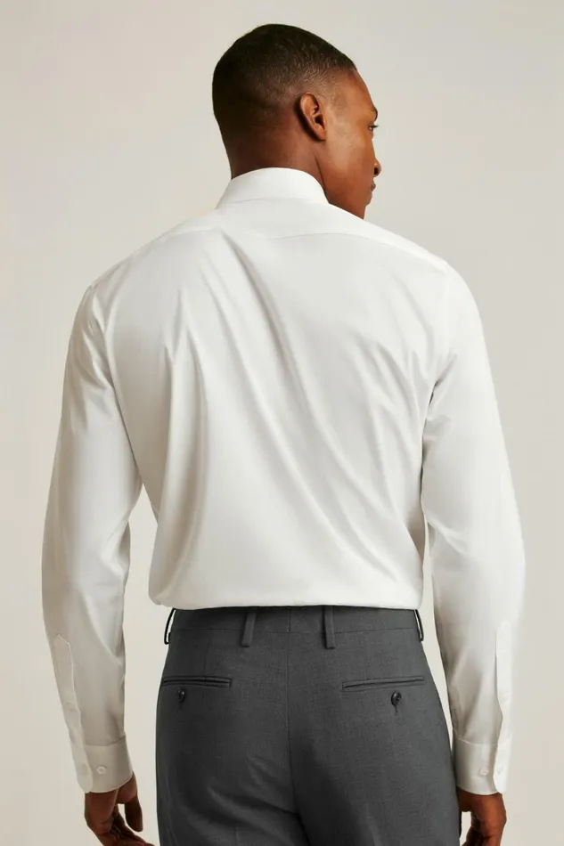Men Business Casual Shirts Bonobos Weekday Warrior Dress Shirt Solid White