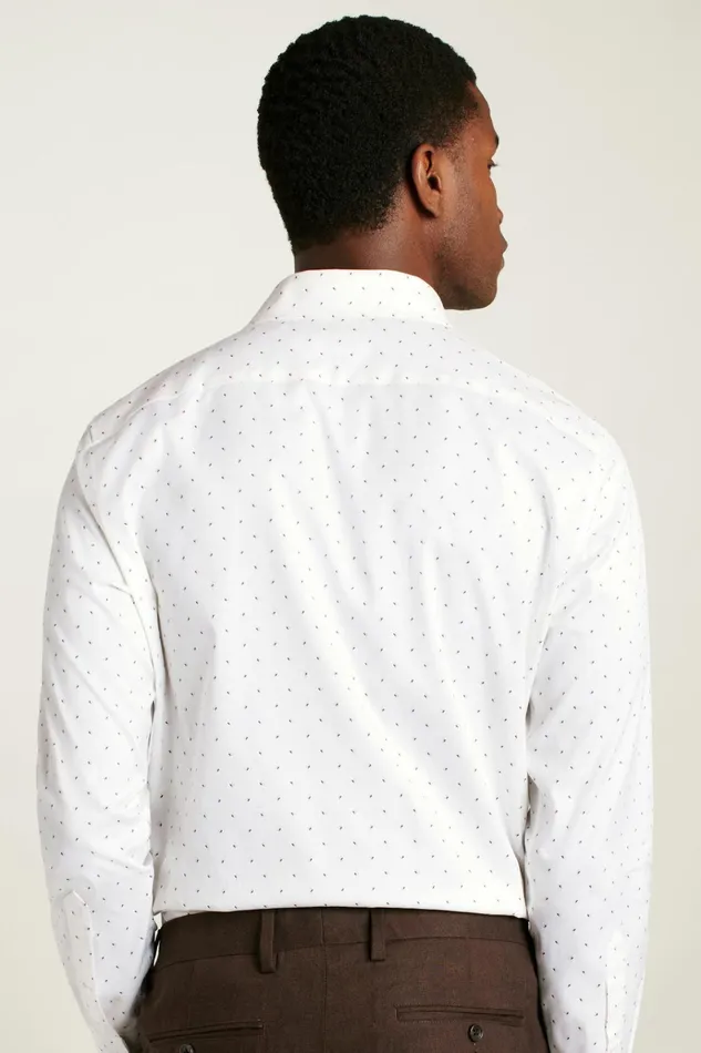 Men Business Casual Shirts Bonobos Weekday Warrior Dress Shirt White Petal Shadow Geo