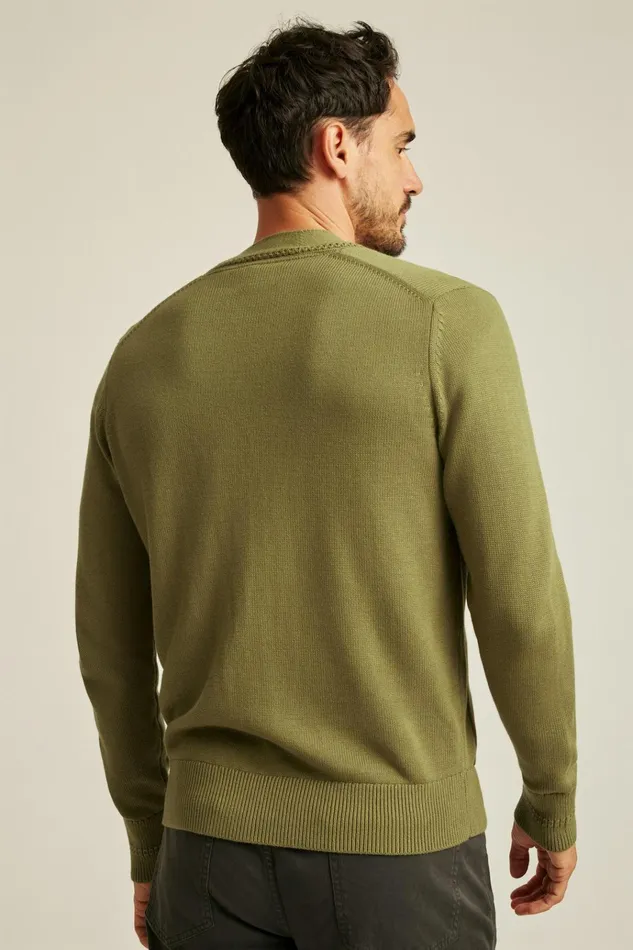 Men Cardigan Sweaters Bonobos Cotton Cardigan Olive