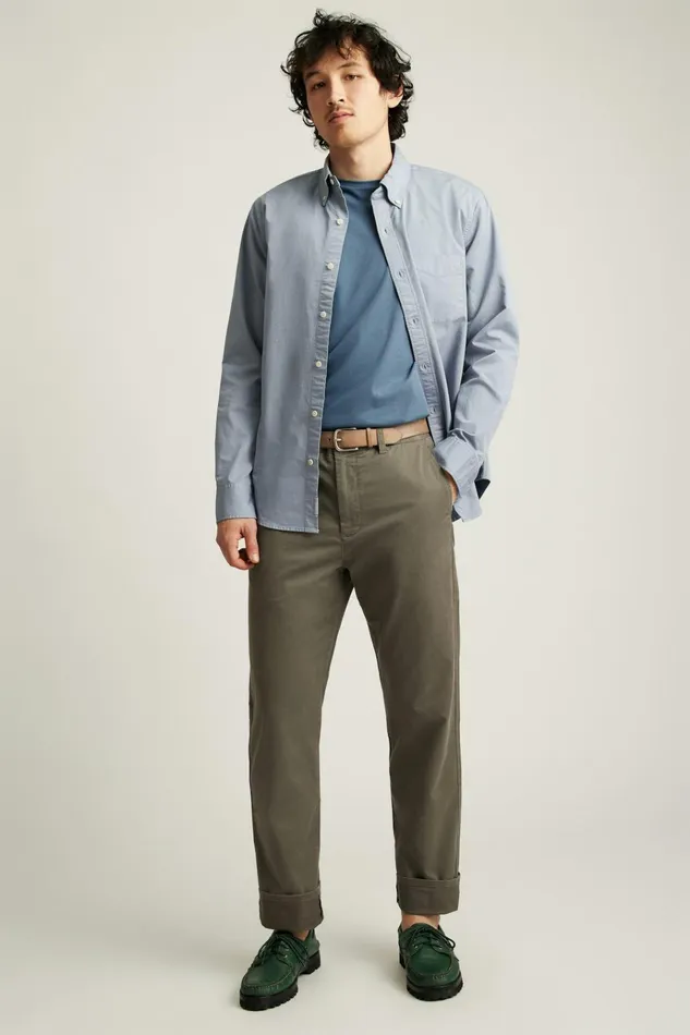 Men Casual Shirts Bonobos Everyday Bedford Shirt Dusty Blue