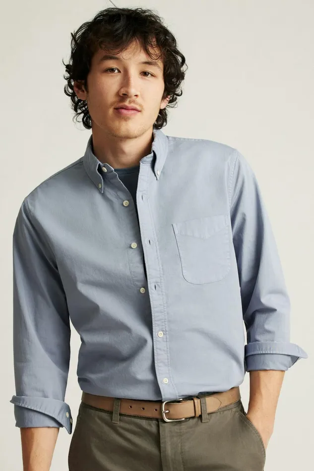 Men Casual Shirts Bonobos Everyday Bedford Shirt Dusty Blue
