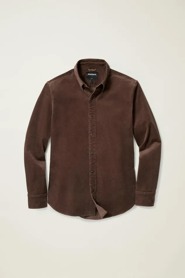 Men Casual Shirts Bonobos Everyday Corduroy Shirt Hot Fudge
