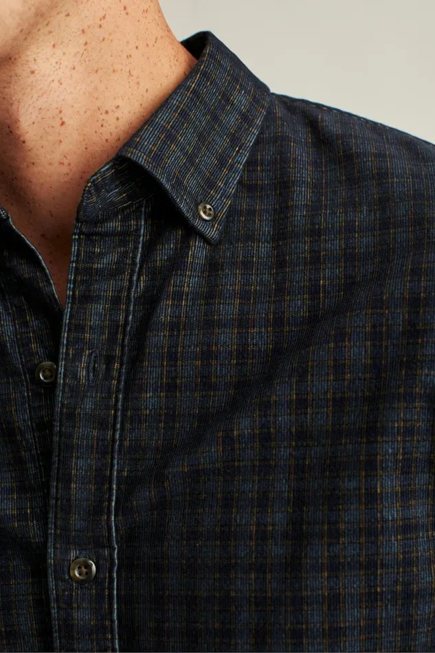 Men Casual Shirts Bonobos Everyday Corduroy Shirt Mitchell Plaid