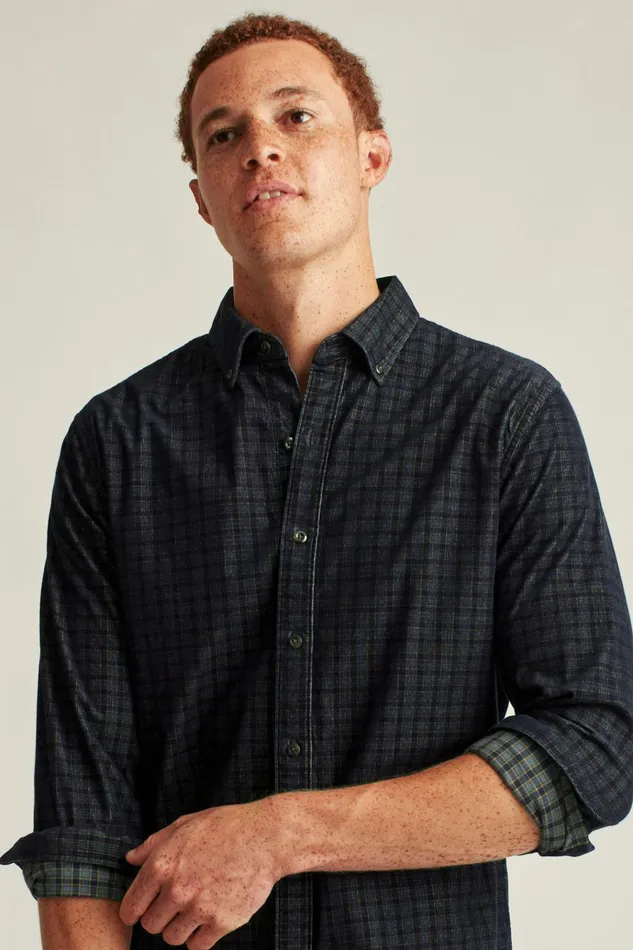 Men Casual Shirts Bonobos Everyday Corduroy Shirt Mitchell Plaid