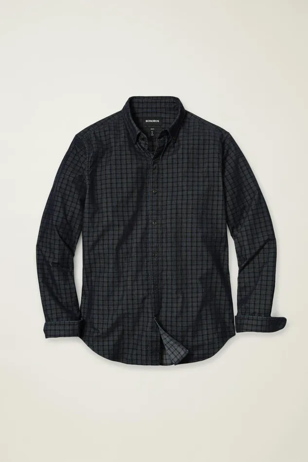 Men Casual Shirts Bonobos Everyday Corduroy Shirt Mitchell Plaid