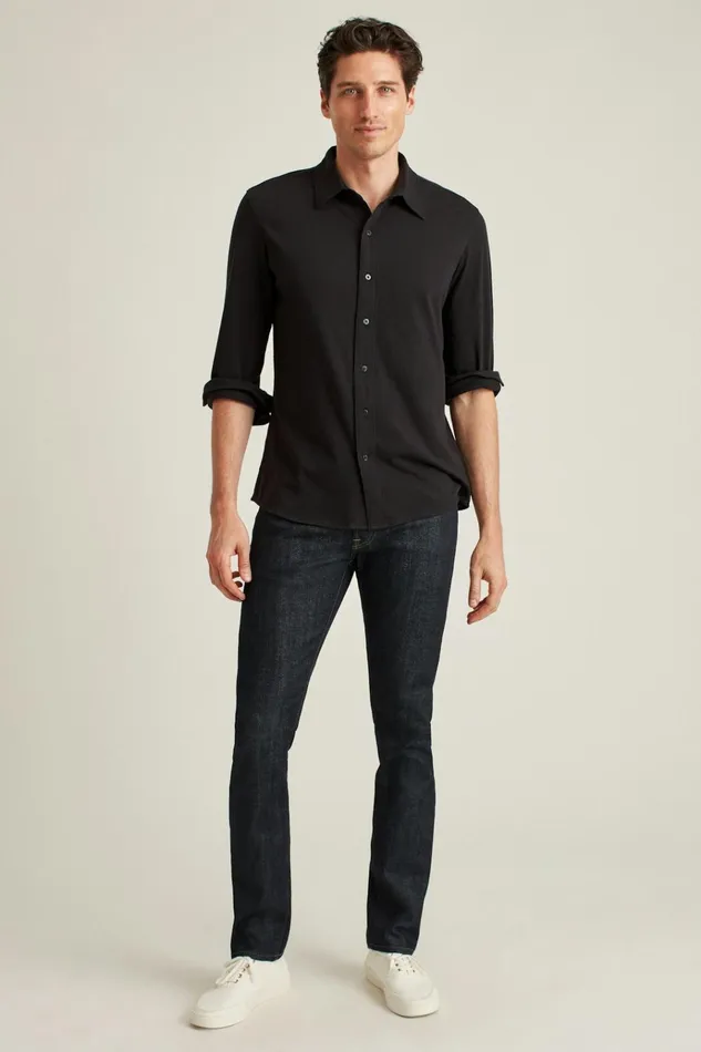 Men Casual Shirts Bonobos Jersey Everyday Shirt Black