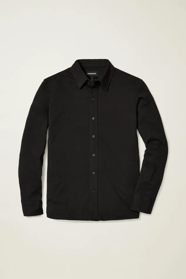 Men Casual Shirts Bonobos Jersey Everyday Shirt Black