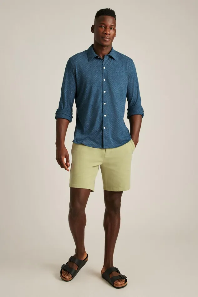 Men Casual Shirts Bonobos Jersey Everyday Shirt High Tide Navy Dot