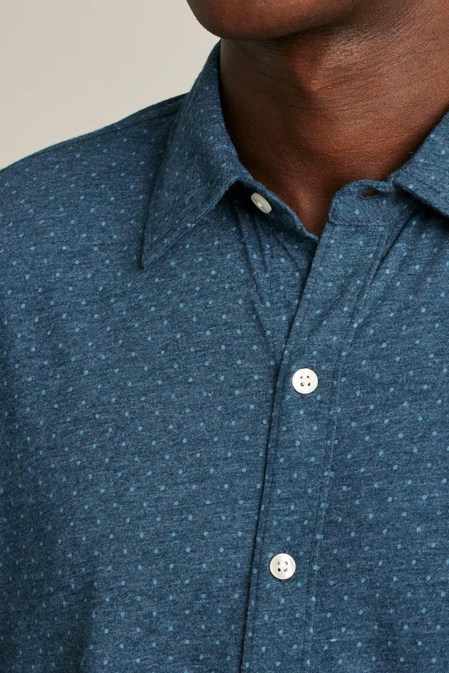Men Casual Shirts Bonobos Jersey Everyday Shirt High Tide Navy Dot