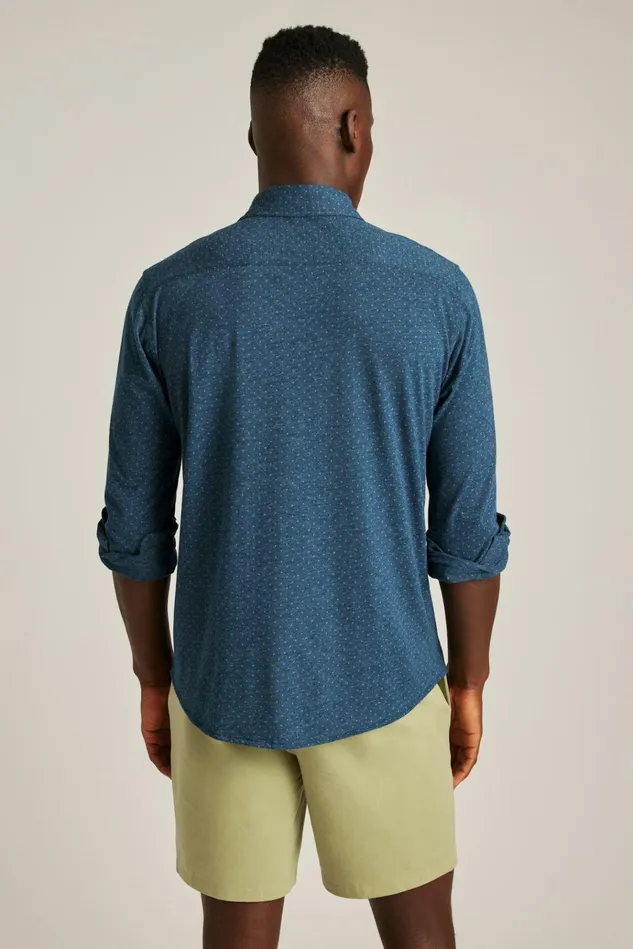Men Casual Shirts Bonobos Jersey Everyday Shirt High Tide Navy Dot