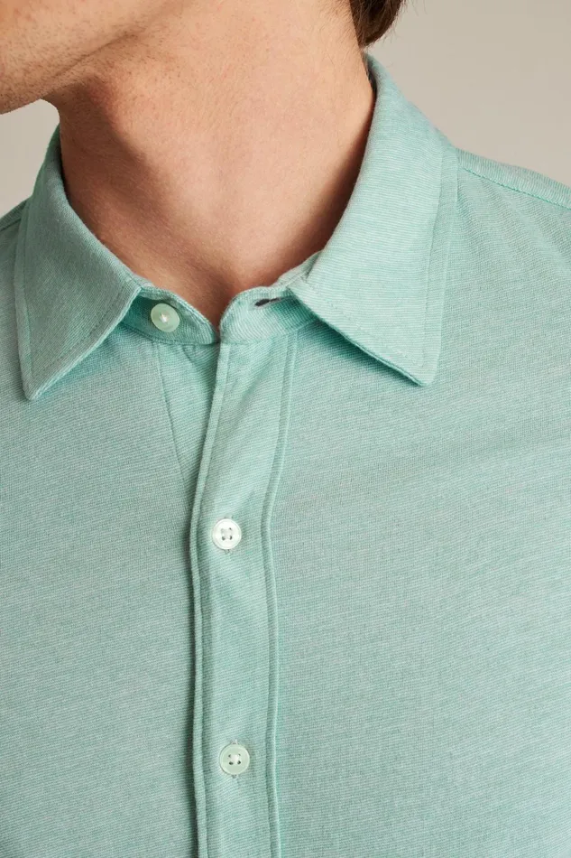 Men Casual Shirts Bonobos Jersey Everyday Shirt Mineral Blue Feeder Stripe