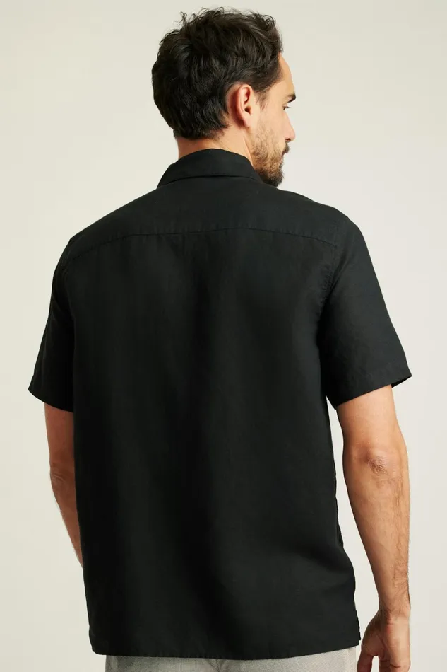 Men Casual Shirts Bonobos Riviera Cabana Shirt Black