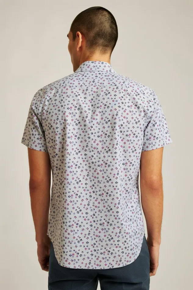 Men Casual Shirts Bonobos Riviera Short Sleeve Shirt Blue Petra Floral
