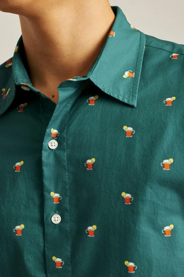 Men Casual Shirts Bonobos Riviera Short Sleeve Shirt Hot Toddy