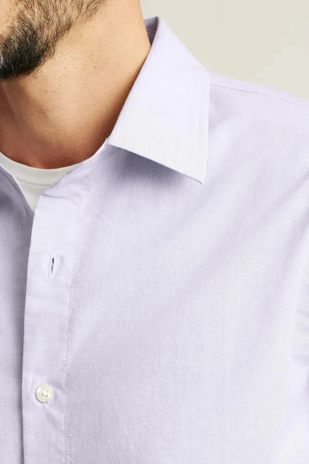 Men Casual Shirts Bonobos Riviera Short Sleeve Shirt Lavender End On End