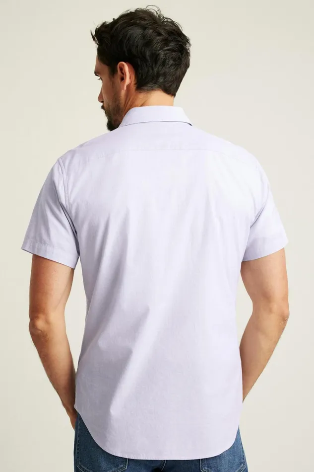 Men Casual Shirts Bonobos Riviera Short Sleeve Shirt Lavender End On End