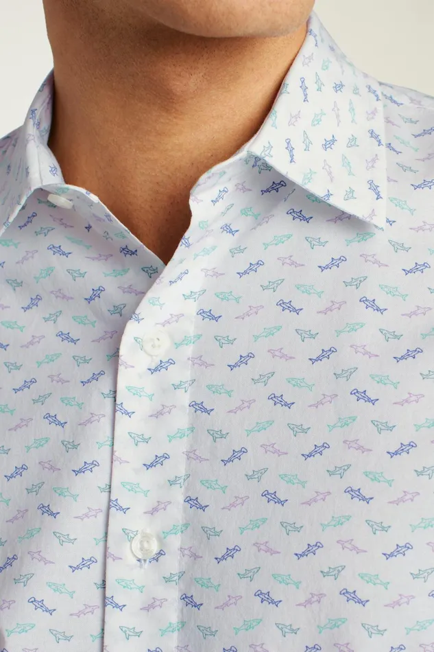 Men Casual Shirts Bonobos Riviera Short Sleeve Shirt White Sofishticated