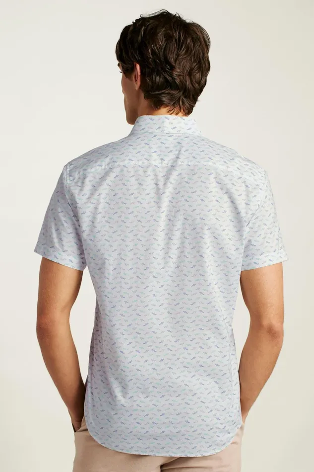 Men Casual Shirts Bonobos Riviera Short Sleeve Shirt White Sofishticated