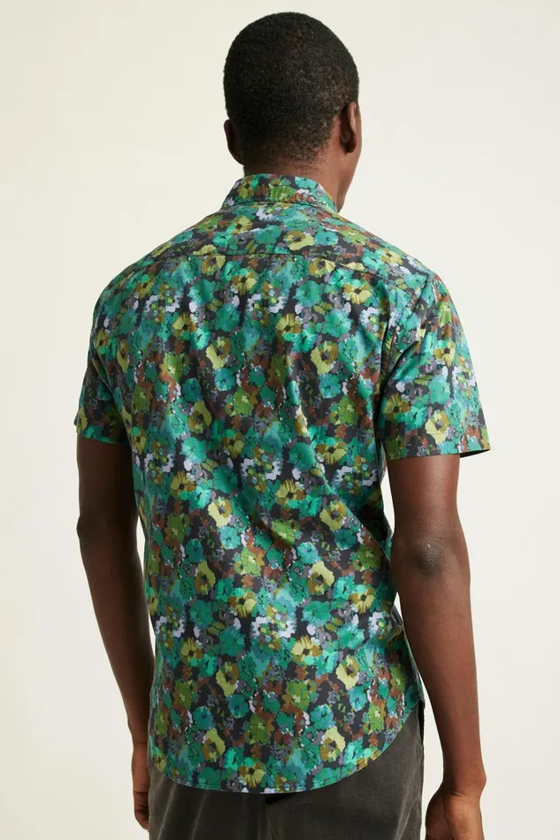 Men Casual Shirts Bonobos Riviera Short Sleeve Shirt Wilderness Floral