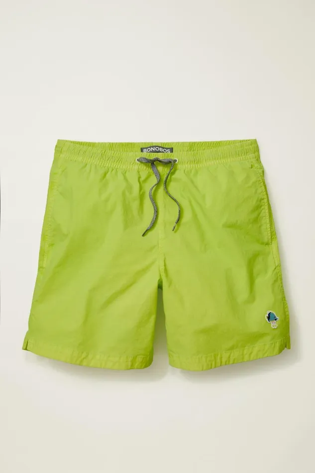 Men Casual Shorts Bonobos Anywhere Short EWaist Neon Fish Skate