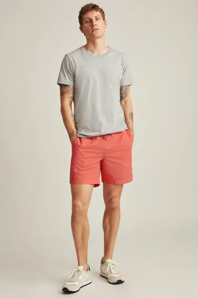 Men Casual Shorts Bonobos Anywhere Short EWaist Pink Fish Skate