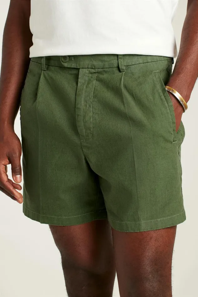 Men Casual Shorts Bonobos Coastal Linen Short Green Juice