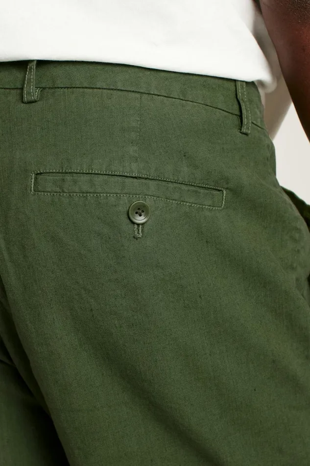 Men Casual Shorts Bonobos Coastal Linen Short Green Juice