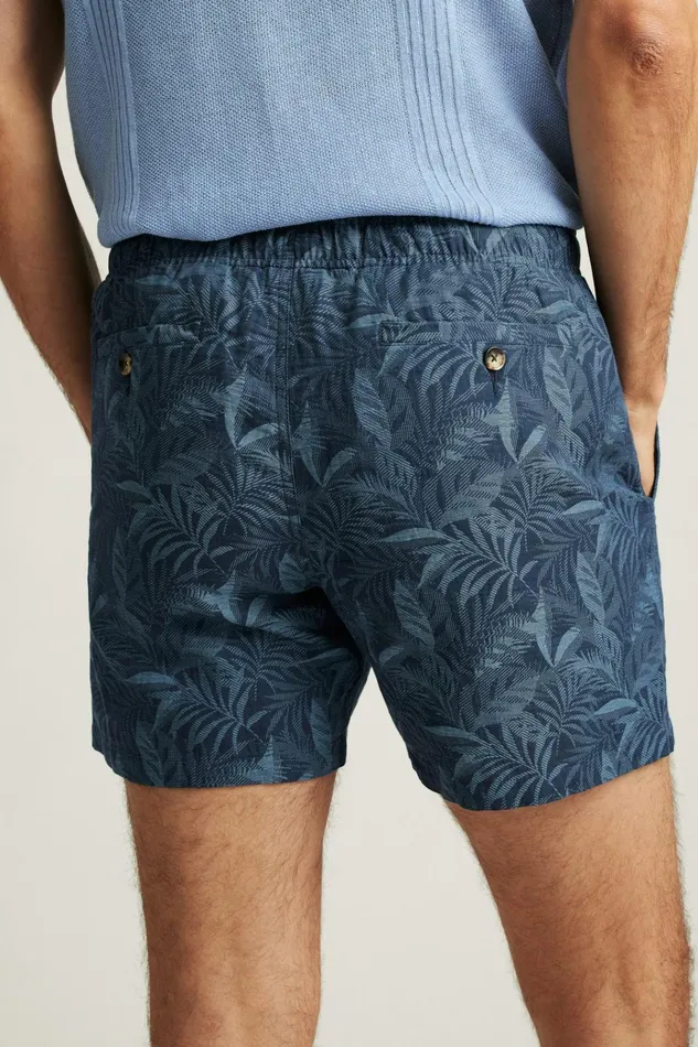 Men Casual Shorts Bonobos Nomad Short Navy Palms