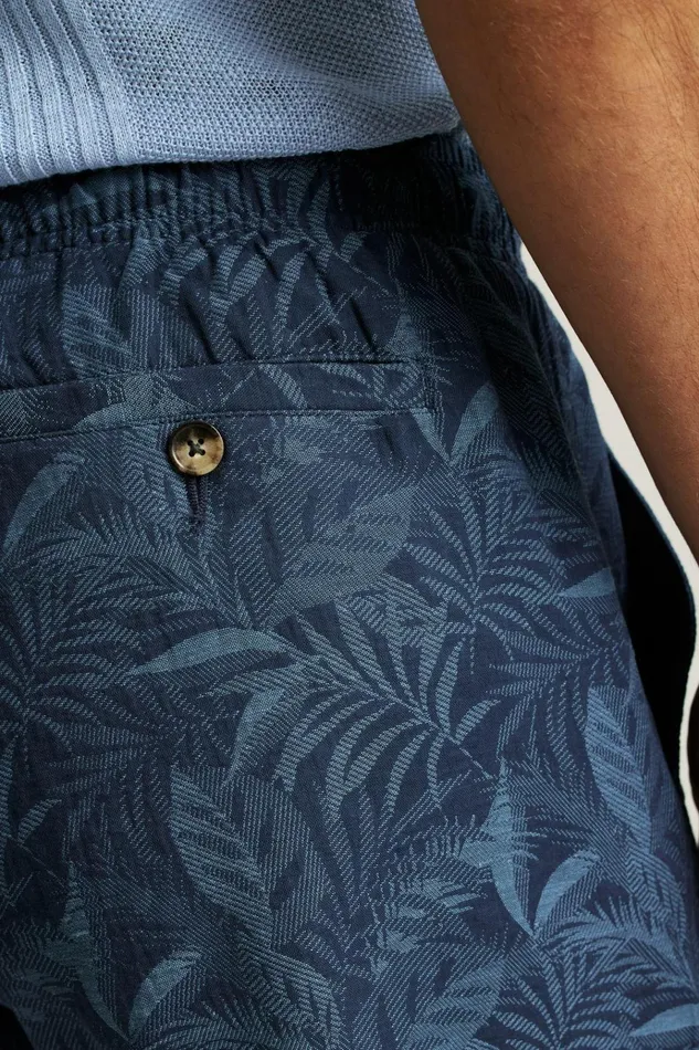 Men Casual Shorts Bonobos Nomad Short Navy Palms